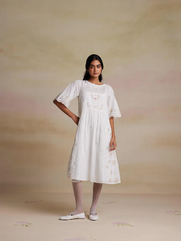 Midi dresses with sheer panels for a touch of allure Mikasa Silk Tunic Dress