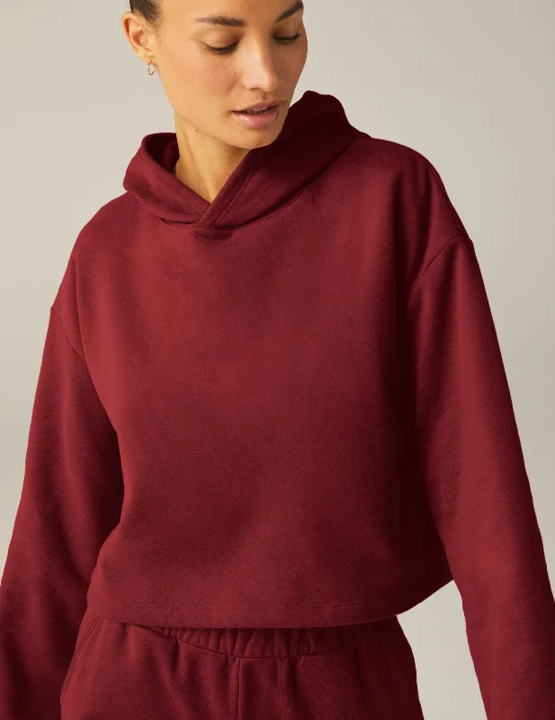 Fitted Women's Fleece Base Layer Top in White for Hiking and Camping Trips Happiness Fleece Cropped Hoodie Fitted Women's Fleece Base Layer Top in White for Hiking and Camping Trips Happiness Fleece Cropped Hoodie