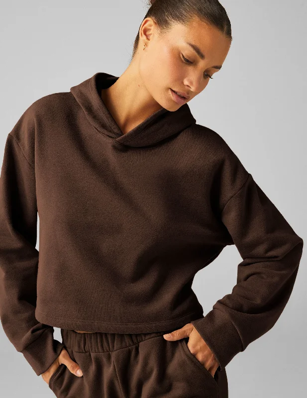 Oversized Women's Fleece Pullover Hoodie in Gray for a Cozy and Casual Look Happiness Fleece Cropped Hoodie Oversized Women's Fleece Pullover Hoodie in Gray for a Cozy and Casual Look Happiness Fleece Cropped Hoodie