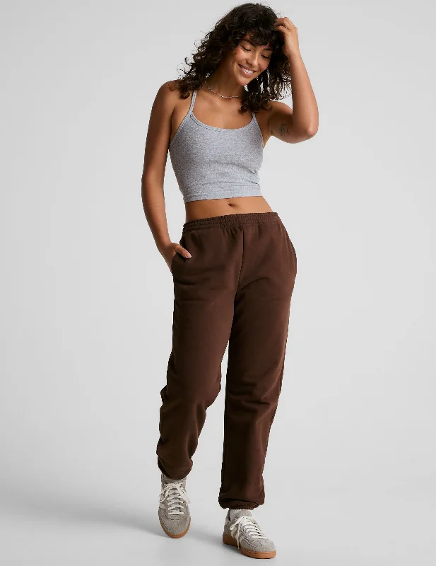 Women's Fleece - Lined Joggers in Navy with Zipper Pockets for Comfort and Function On the Go Jogger