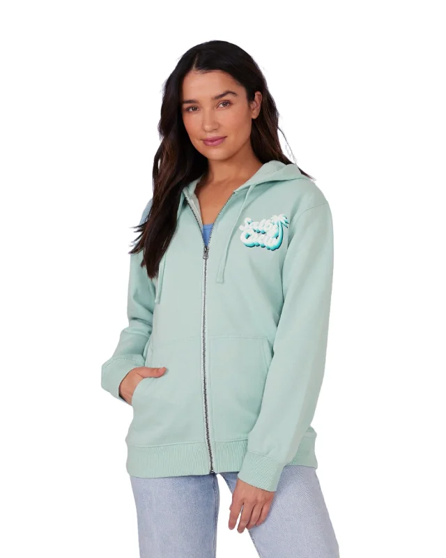 Women's Fleece - Trimmed Scarf in Gray to Add a Touch of Warmth SALTY CREW Women's Salty Seventies Zip Hoodie Jade Women's Fleece - Trimmed Scarf in Gray to Add a Touch of Warmth SALTY CREW Women's Salty Seventies Zip Hoodie Jade