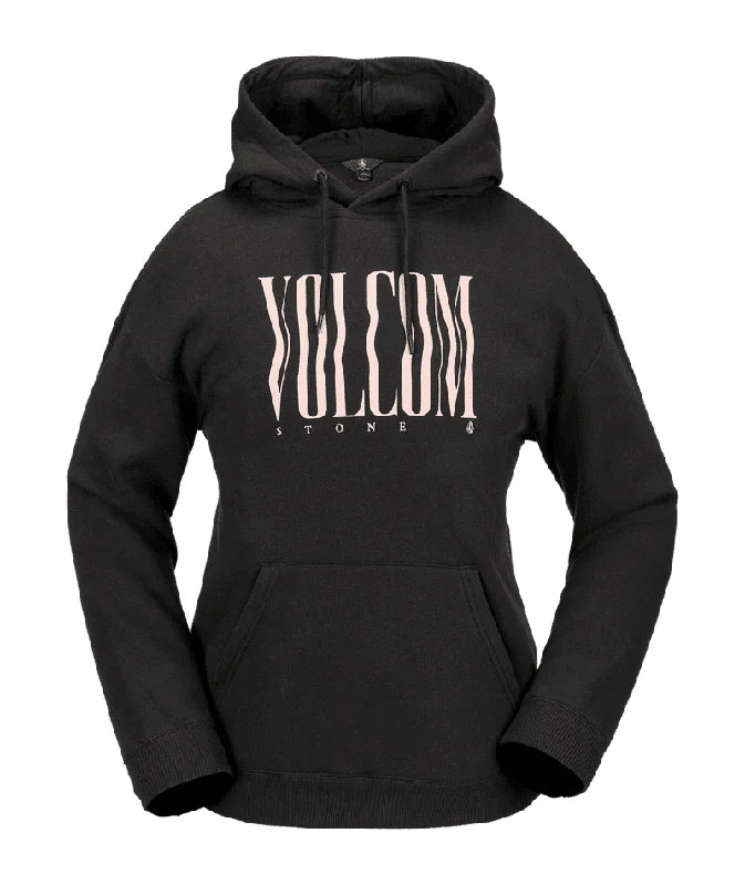 Women's Fleece - Lined Leggings in Black for Warmth during Winter Workouts VOLCOM Women's Essential Pullover Hoodie Black