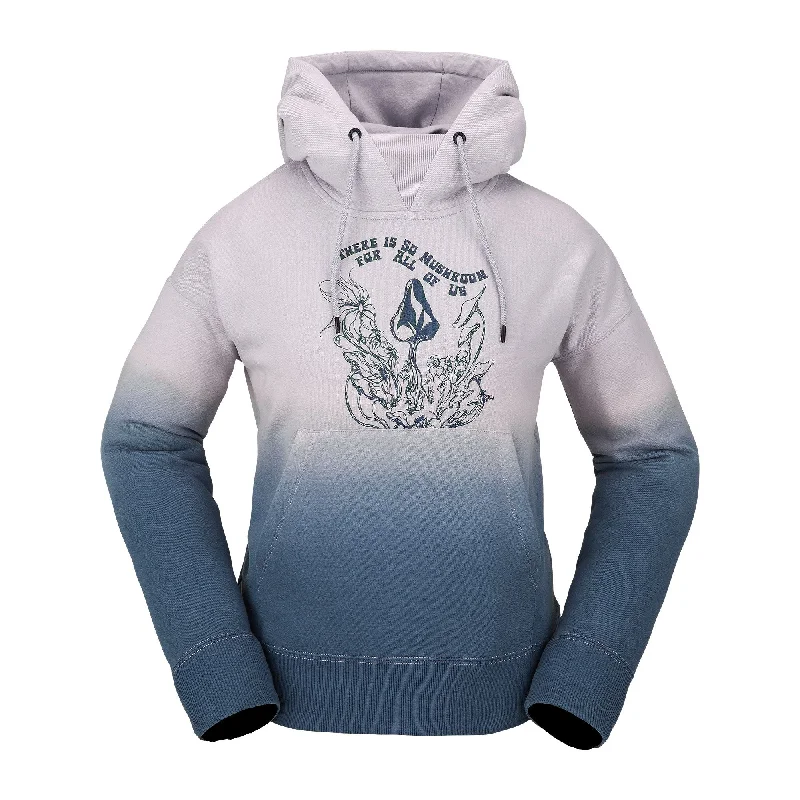 Women's Fleece - Lined Joggers in Navy with Zipper Pockets for Comfort and Function VOLCOM Women's Vol Peak Fleece Pullover Hoodie Petrol Blue